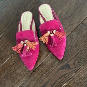 Ivanka trump pink tassel mules. Size 6
